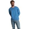 Fruit of the Loom Men’s Eversoft Fleece Crewneck Sweatshirts, Moisture Wicking & Breathable, Sizes S-4x(Garment Dyed Favorite Blue)