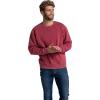Fruit of the Loom Men’s Eversoft Fleece Crewneck Sweatshirts, Moisture Wicking & Breathable, Sizes S-4x(Garment Dyed Iron Red)