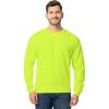 Fruit of the Loom Men’s Eversoft Fleece Crewneck Sweatshirts, Moisture Wicking & Breathable, Sizes S-4x(Safety Green)