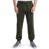 Fruit of the Loom Men’s Eversoft Fleece Joggers(Duffle Bag Green)