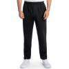 Fruit of the Loom Men’s Eversoft Fleece Open Bottom Sweatpants with Pockets, Relaxed Fit, Moisture Wicking, Breathable(Black)