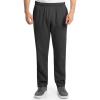 Fruit of the Loom Men’s Eversoft Fleece Open Bottom Sweatpants with Pockets, Relaxed Fit, Moisture Wicking, Breathable(Black Heather)