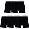Fruit of the Loom Men’s Micro Stretch Boxer Briefs, Designed to Move with You, Lightweight & Moisture Wicking(5 Pack – Black)