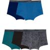 Fruit of the Loom Men’s Micro Stretch Boxer Briefs, Designed to Move with You, Lightweight & Moisture Wicking(Trunk – 5 Pack – Blue/Green/Black)