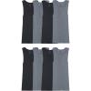 Fruit of the Loom Men’s Sleeveless Tag Free Moisture Wicking Tank A-Shirt(8 Pack – Black/Grey)