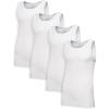Fruit of the Loom Mens Tag-Free Cotton Undershirts(Regular – Tank – 4 Pack White)