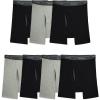 Fruit of the Loom mens Coolzone Boxer Briefs, Moisture Wicking & Breathable, Assorted Color Multipacks(7 Pack – Black/Gray)