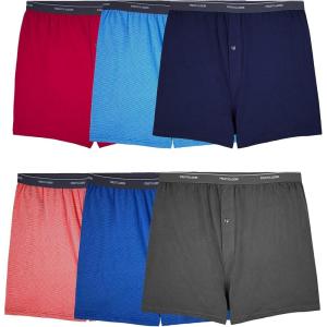 Fruit of the Loom mens Men’s Tag Free Knit Boxer Shorts, Relaxed Fit, Moisture Wicking, Assorted Color Multipacks(Assorted Colors)