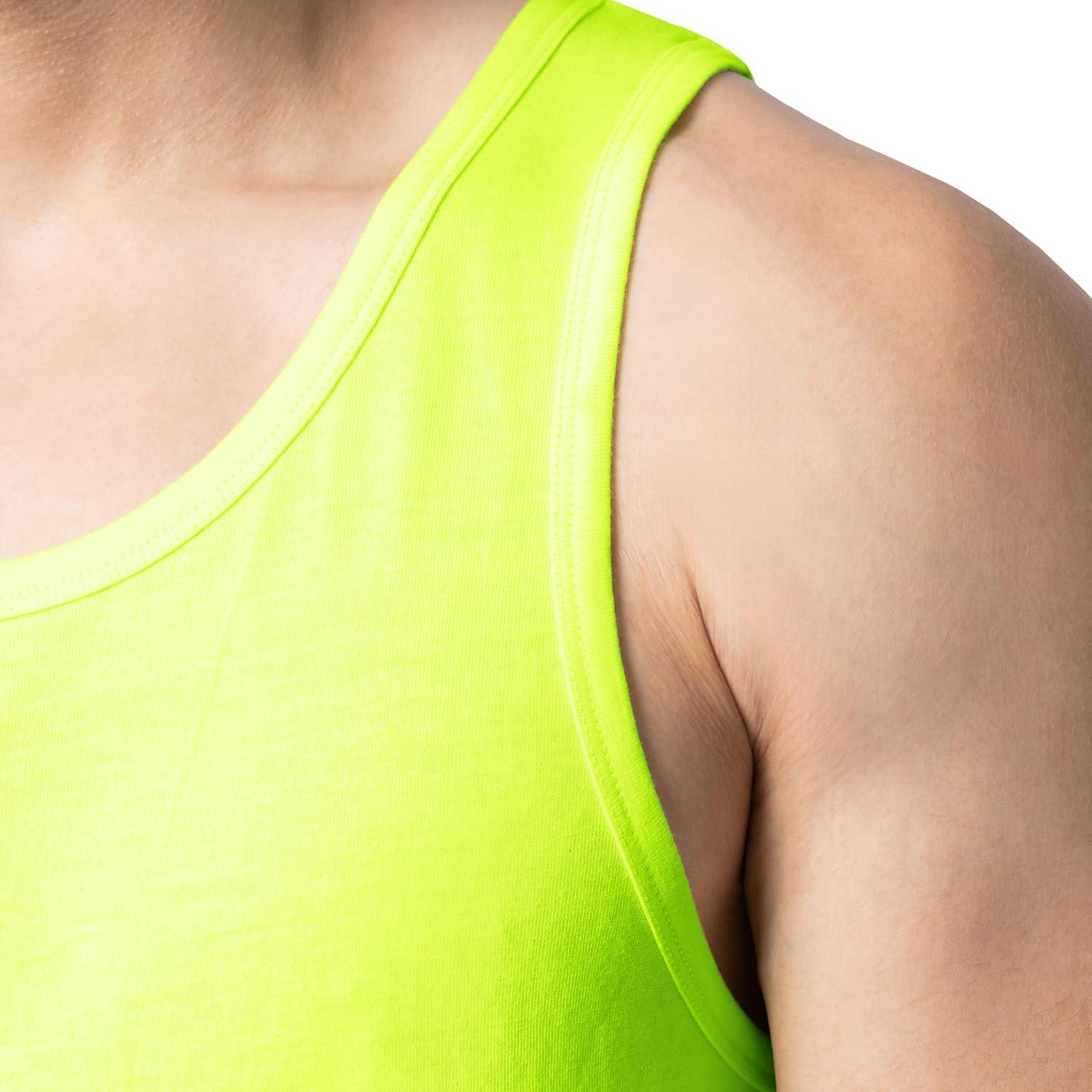 imageFruit of the Loom Mens Eversoft Cotton Sleeveless T Shirts Breathable ampamp Moisture Wicking with Odor Control Sizes S4xSafety Green