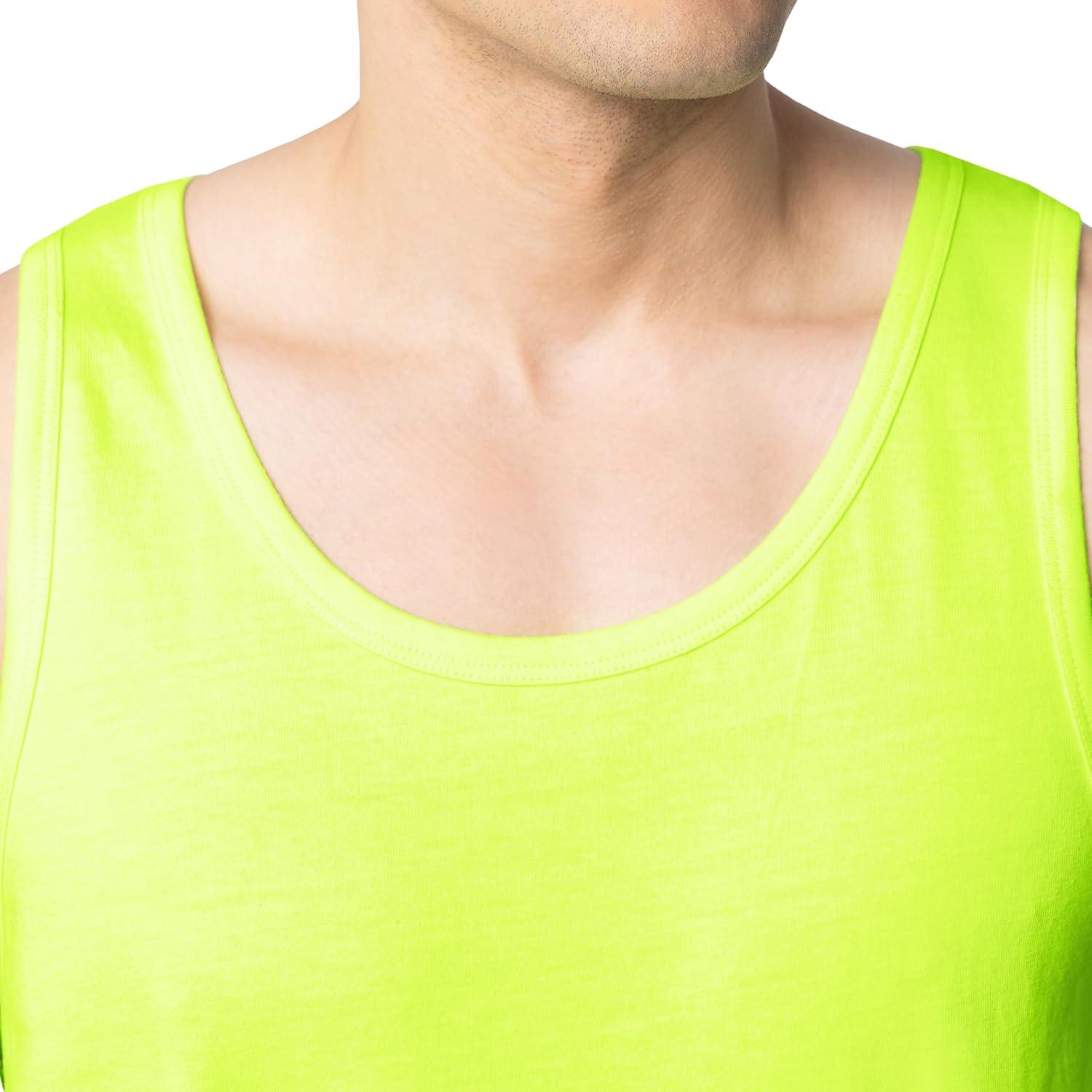 imageFruit of the Loom Mens Eversoft Cotton Sleeveless T Shirts Breathable ampamp Moisture Wicking with Odor Control Sizes S4xSafety Green