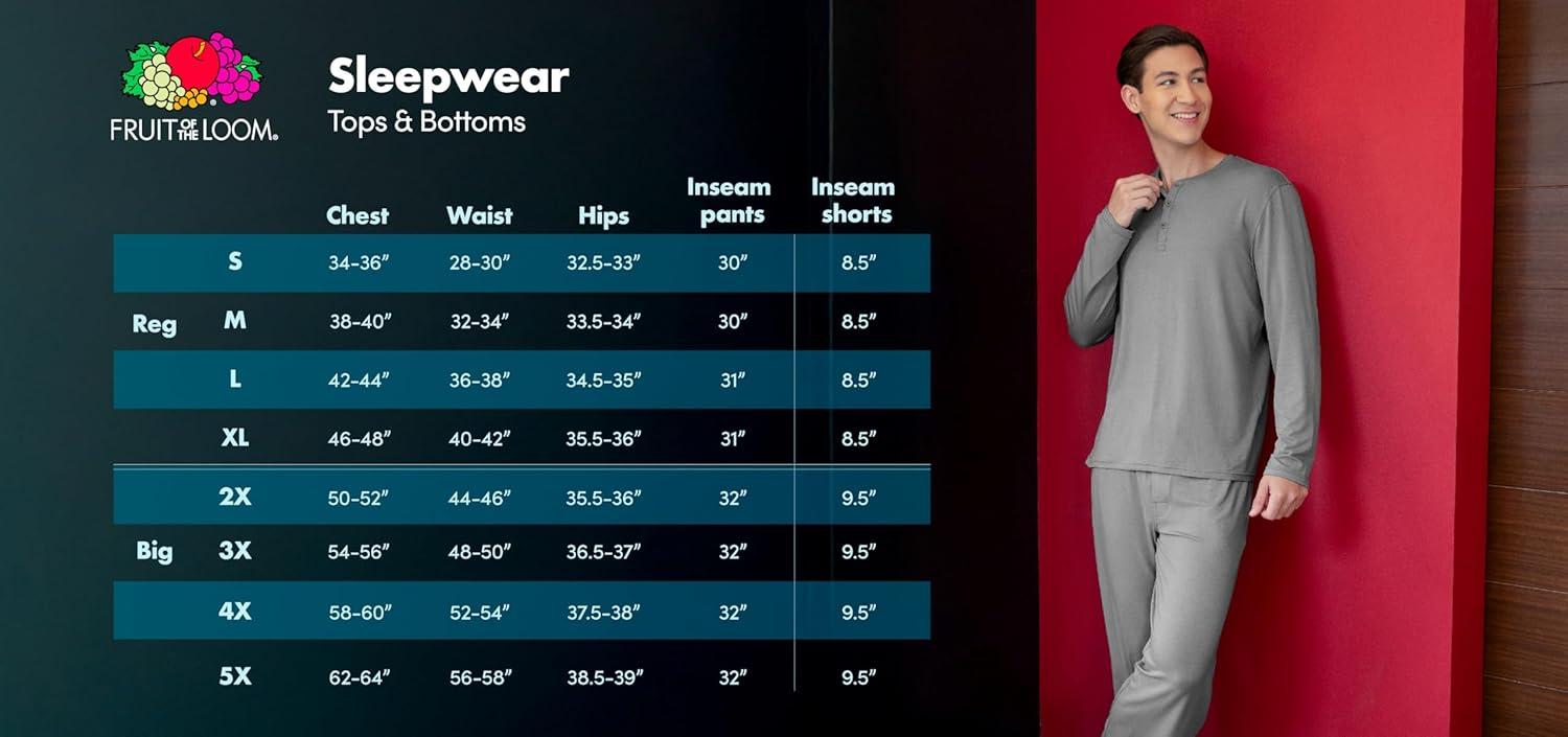 imageFruit of the Loom Mens Flannel Pajama Sleep SetGreen