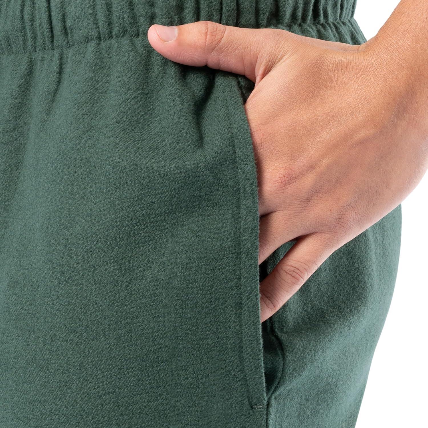 imageFruit of the Loom Mens Flannel Pajama Sleep SetGreen