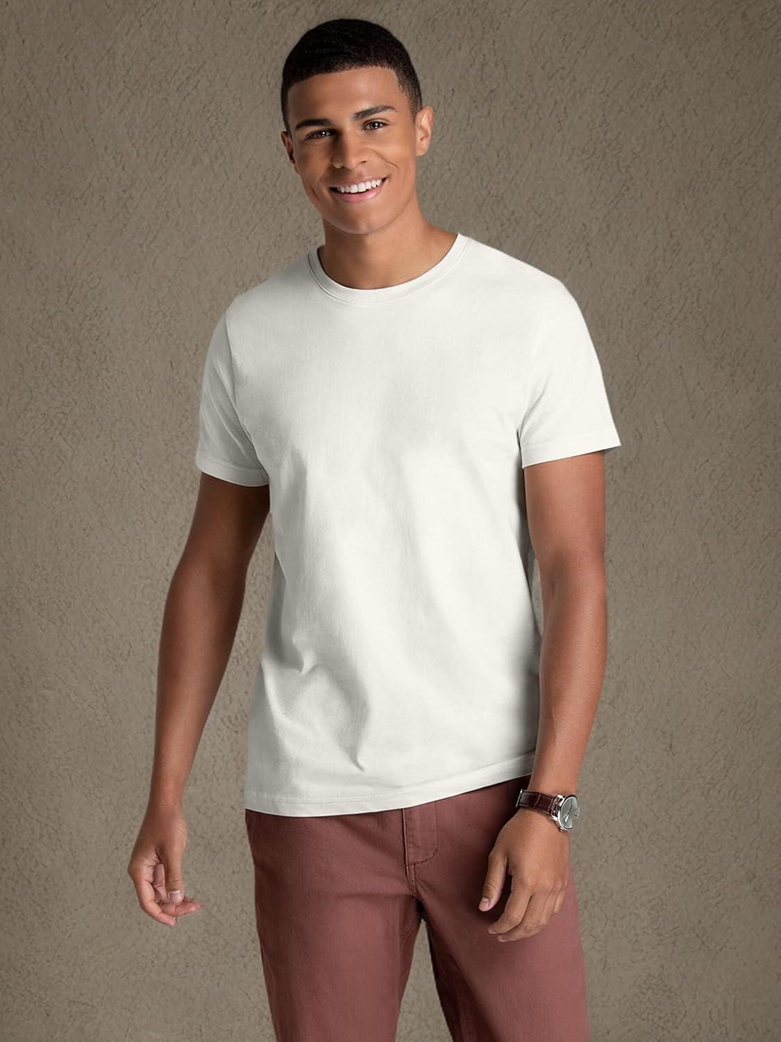 imageFruit of the Loom Recover Cotton TShirt Made with Sustainable Low Impact Recycled FiberIvory