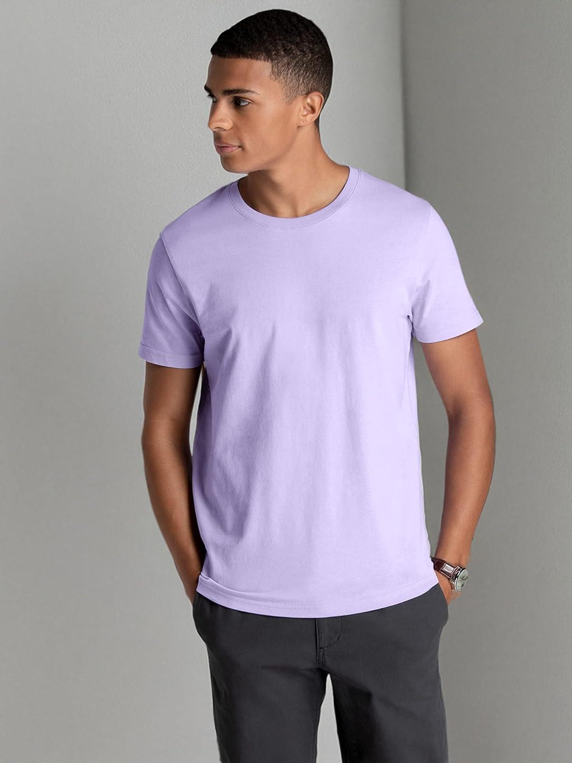 imageFruit of the Loom Recover Cotton TShirt Made with Sustainable Low Impact Recycled FiberLilac Petal