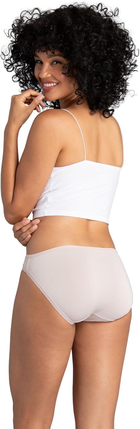 imageFruit of the Loom Womens Microfiber Underwear Lightweight ampamp Sleek Available in Plus SizeBikini 6 Pack Colors May Vary