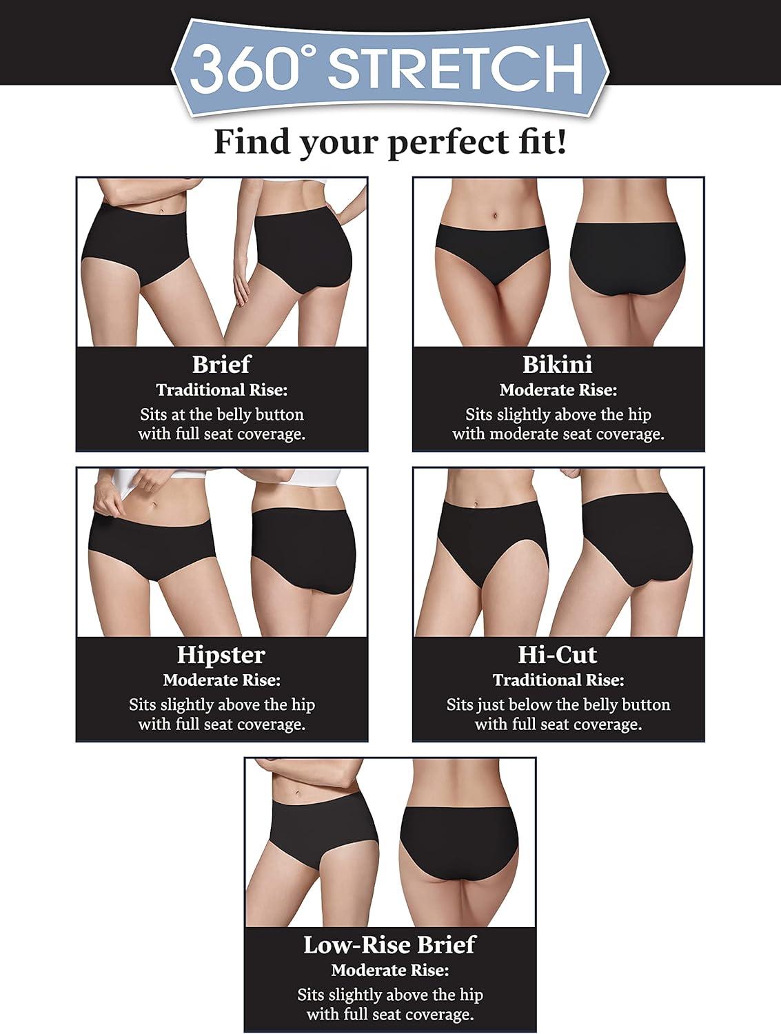 imageFruit of the Loom Womens Seamless Hicut Panty Assorted 8 PackHi Cut Brief 8 Pack Assorted Neutrals