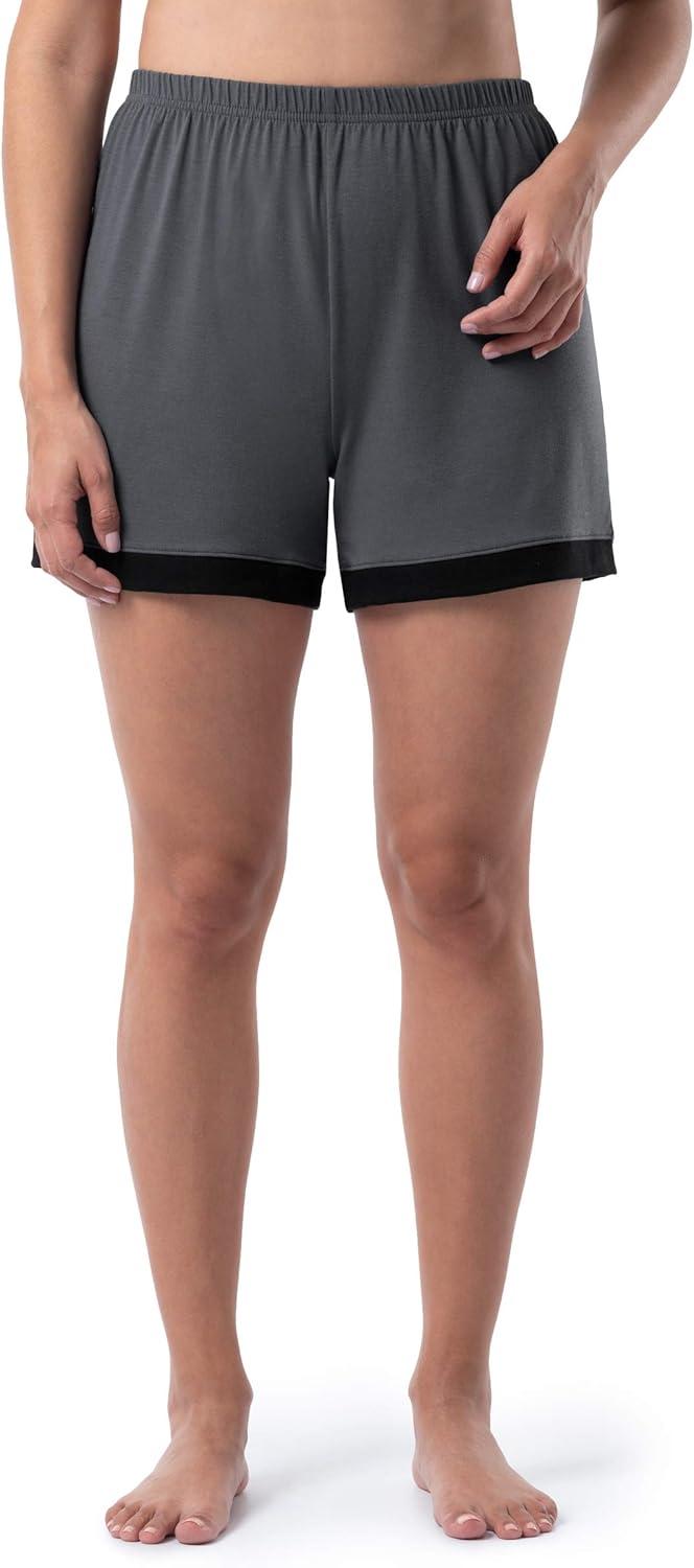 imageFruit of the Loom Womens Short Sleeve Tee and Short 2 Piece Sleep SetSoft Grey