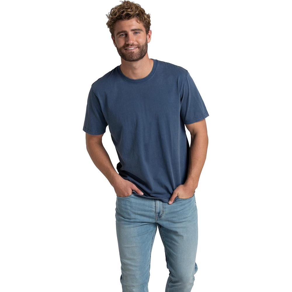 imageFruit of the Loom Mens Crafted Comfort Tee Relaxed ampamp Classic Fit Sizes S2XClassic Fit  Cotton  Dark Tide