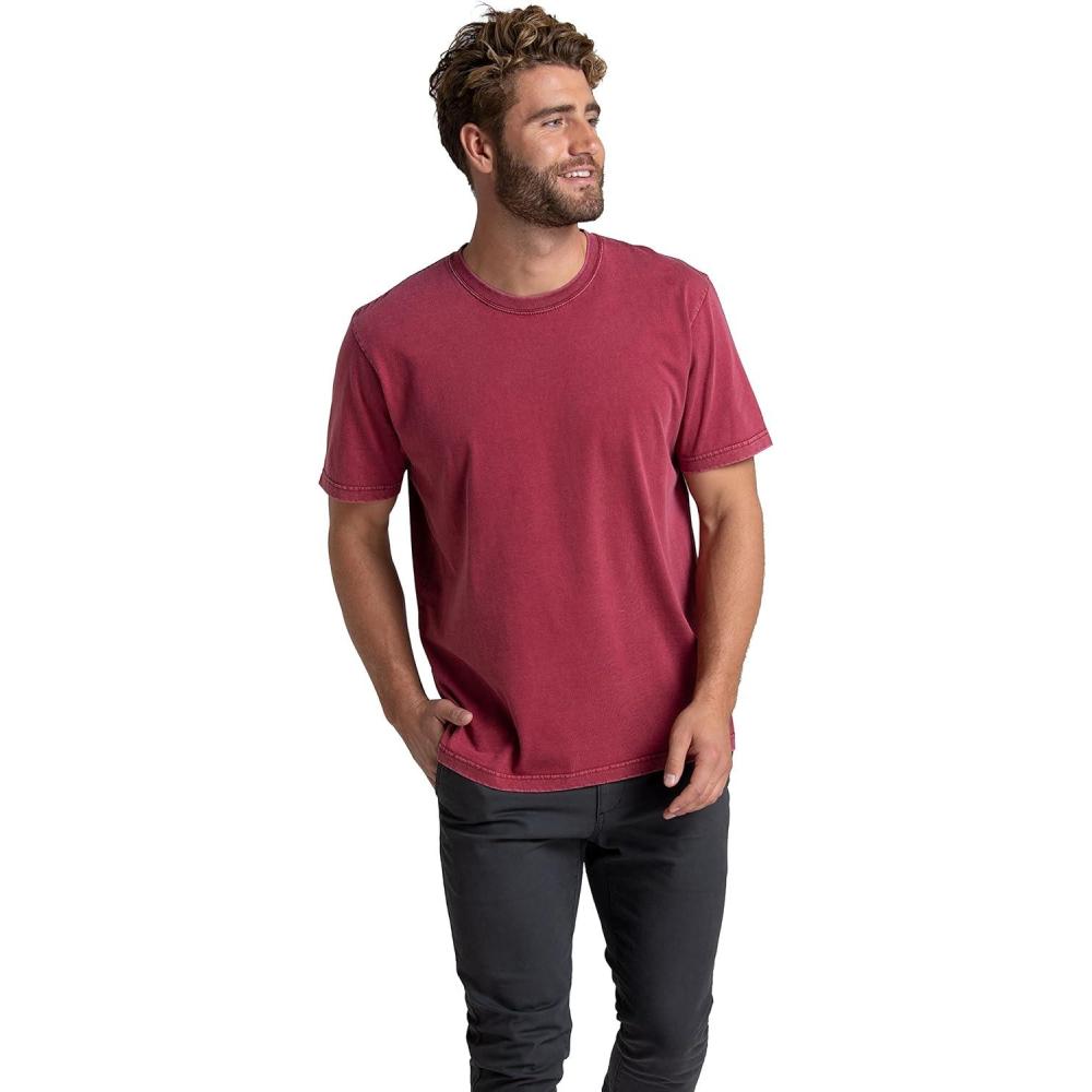 imageFruit of the Loom Mens Crafted Comfort Tee Relaxed ampamp Classic Fit Sizes S2XClassic Fit  Cotton  Iron Red