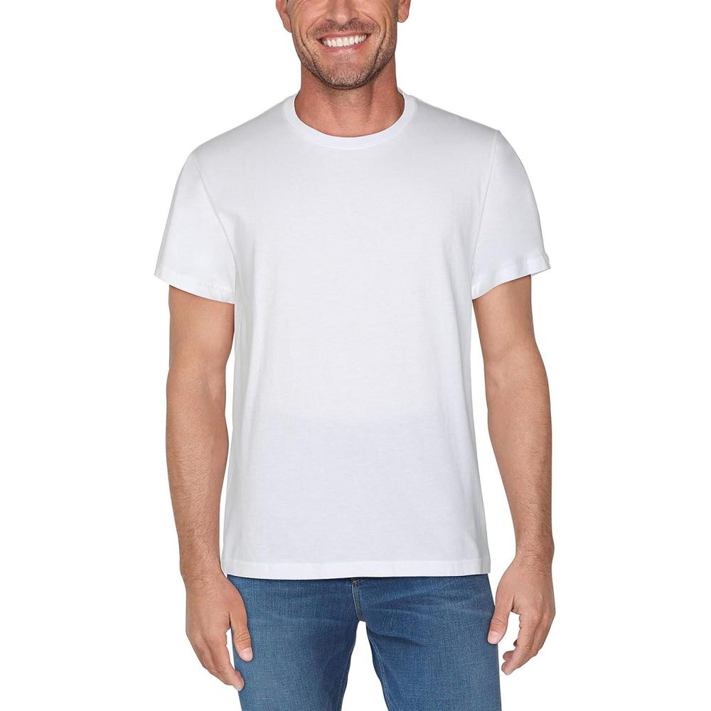 imageFruit of the Loom Mens Crafted Comfort Tee Relaxed ampamp Classic Fit Sizes S2XClassic Fit  Pima Cotton  White