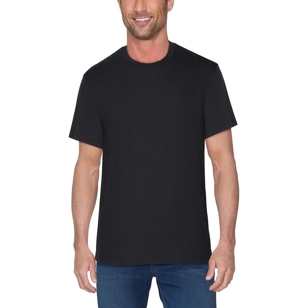 imageFruit of the Loom Mens Crafted Comfort Tee Relaxed ampamp Classic Fit Sizes S2XRelaxed Fit  Cotton  Black