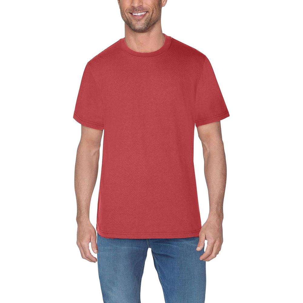imageFruit of the Loom Mens Crafted Comfort Tee Relaxed ampamp Classic Fit Sizes S2XRelaxed Fit  Cotton  Crimson