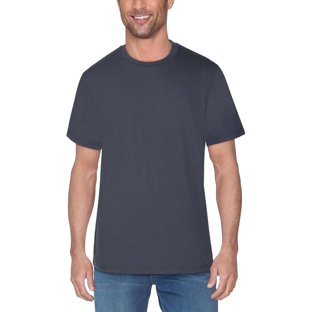imageFruit of the Loom Mens Crafted Comfort Tee Relaxed ampamp Classic Fit Sizes S2XRelaxed Fit  Cotton  Grey