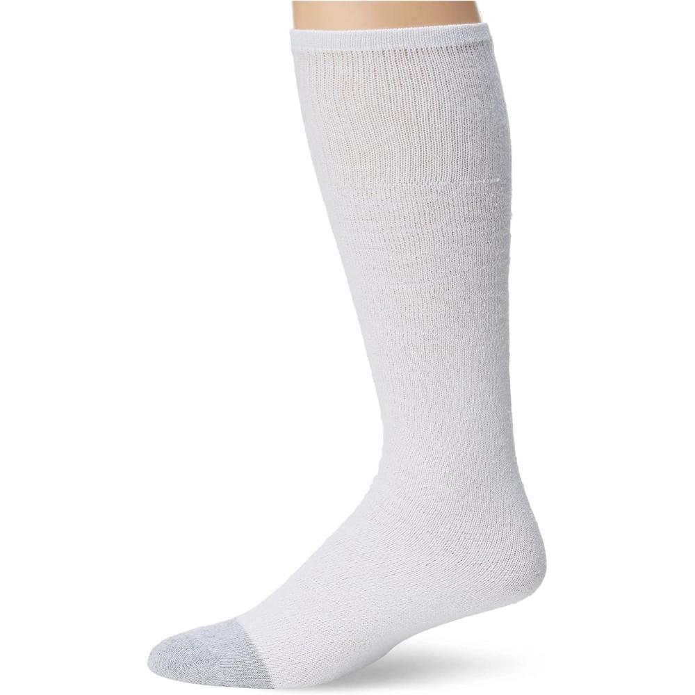 imageFruit of the Loom Mens Essential 6 Pair Pack Casual Cushioned SocksTube  White 6 Pack