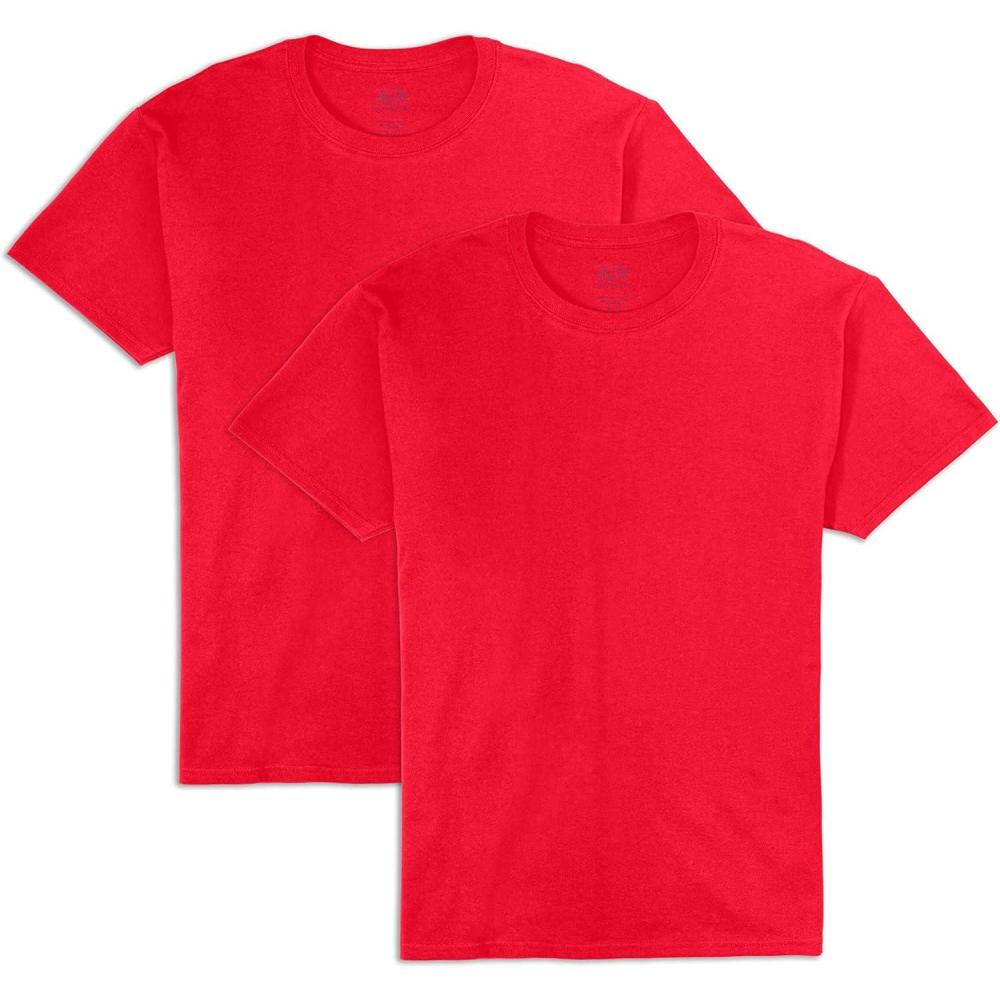 imageFruit of the Loom Mens Eversoft Cotton T Shirts Breathable ampamp Moisture Wicking with Odor Control Sizes S4x2 Pack True Red