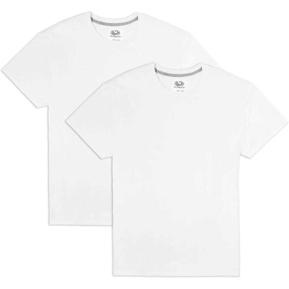 imageFruit of the Loom Mens Eversoft Cotton T Shirts Breathable ampamp Moisture Wicking with Odor Control Sizes S4x2 Pack White