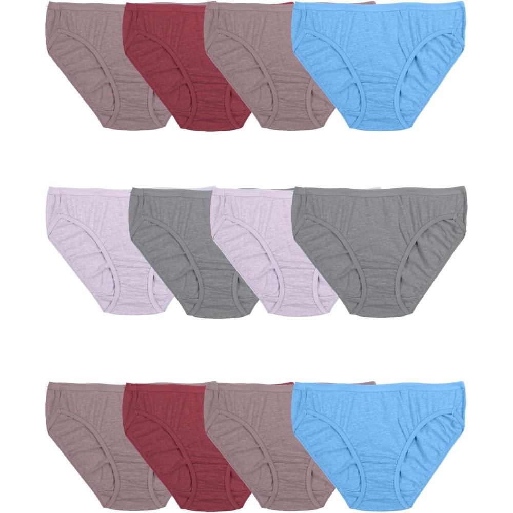 imageFruit of the Loom Womens Beyondsoft Underwear Super Soft Designed with Comfort in Mind Available in Plus SizeBikini Cotton Blend 12 Pack Colors May Vary