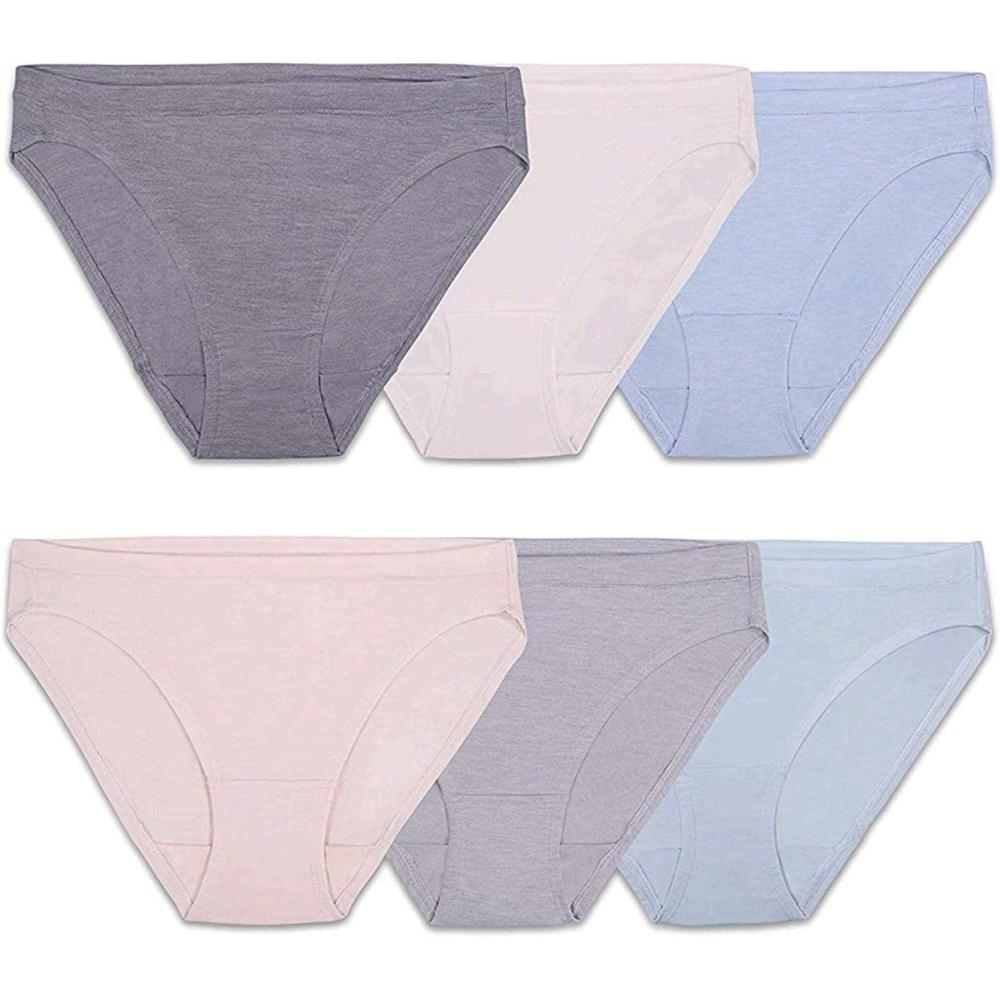 imageFruit of the Loom Womens Beyondsoft Underwear Super Soft Designed with Comfort in Mind Available in Plus SizeBikini Modal 6 Pack Colors May Vary