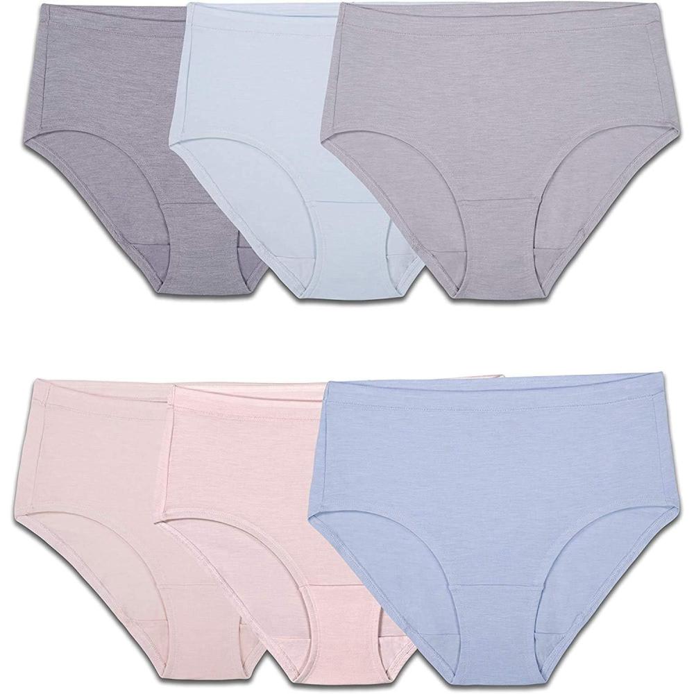 imageFruit of the Loom Womens Beyondsoft Underwear Super Soft Designed with Comfort in Mind Available in Plus SizeLow Rise Brief Modal 6 Pack Colors May Vary