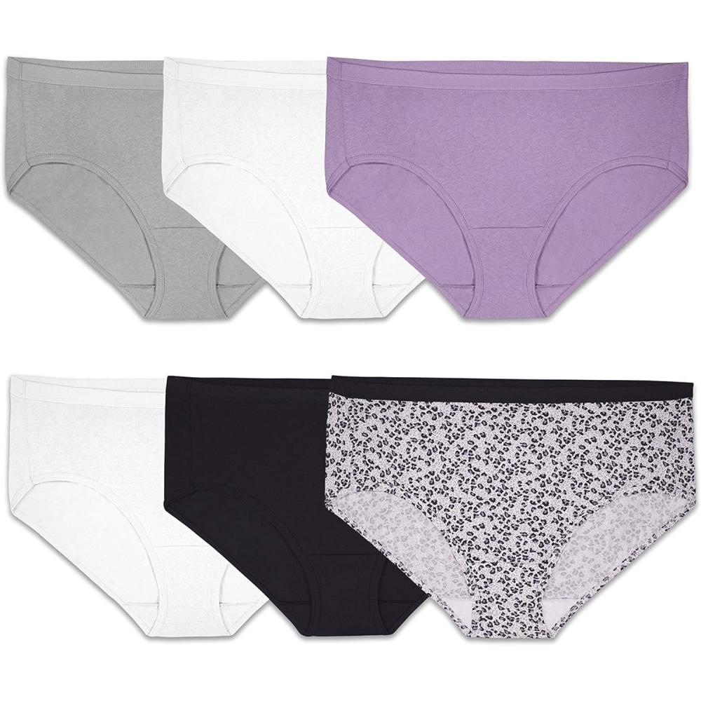 imageFruit of the Loom Womens High Cut Briefs Fit for Me Plus Size UnderwearHipster Cotton Assorted