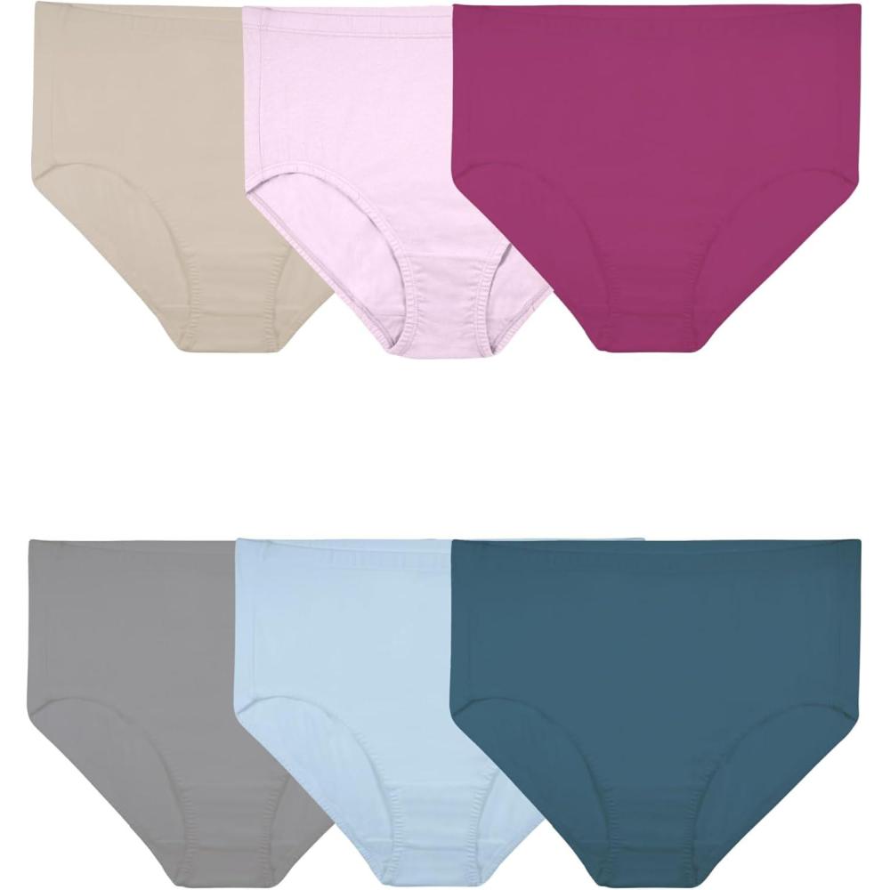 imageFruit of the Loom Womens Plus Size Underwear Briefs Fit for Me Designed to Fit Your CurvesBrief Cotton Mesh Colors May Vary