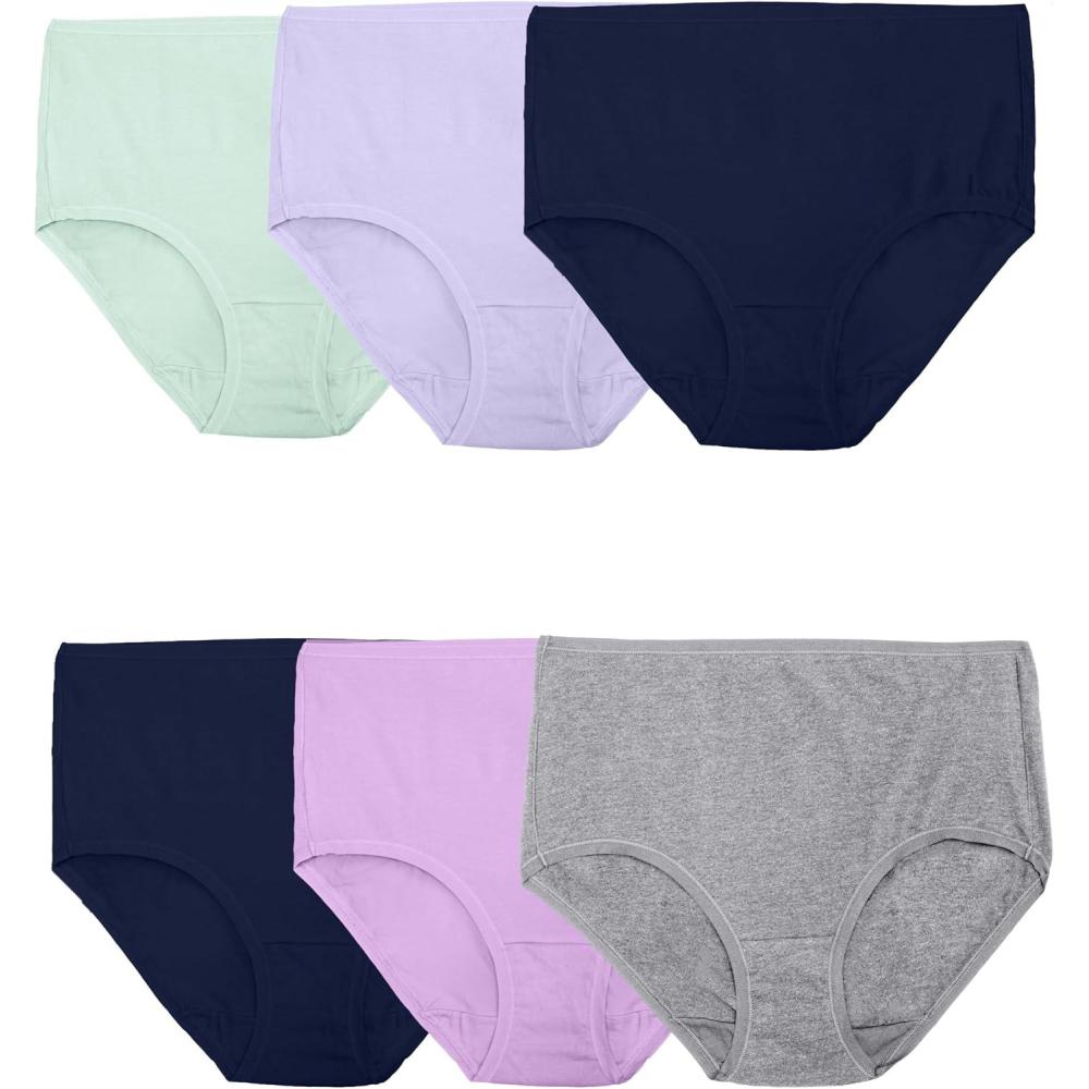 imageFruit of the Loom Womens Plus Size Underwear Briefs Fit for Me Designed to Fit Your CurvesBrief Cotton Stretch Colors May Vary