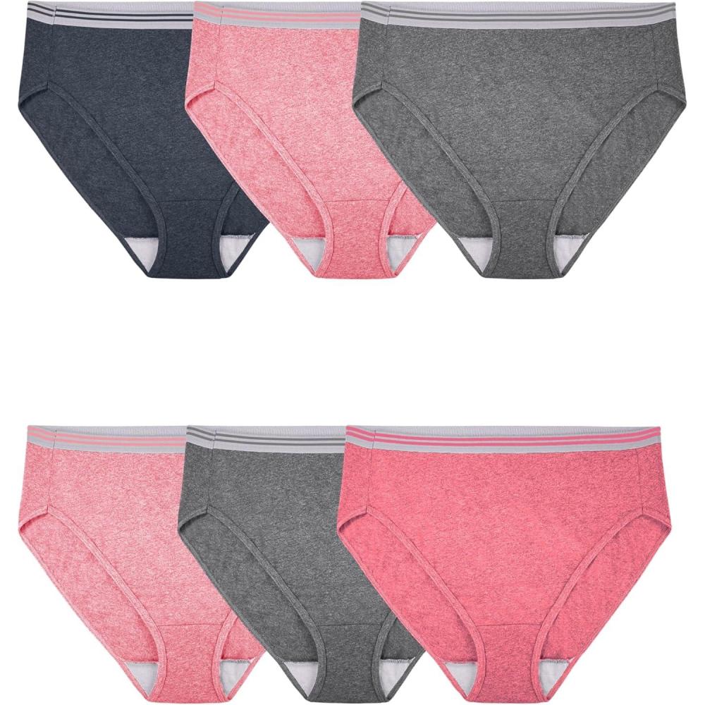 imageFruit of the Loom Womens Plus Size Underwear Briefs Fit for Me Designed to Fit Your CurvesHi Cut Cotton Colors May Vary