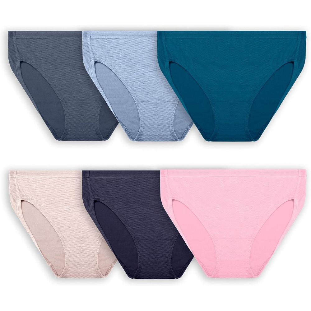 imageFruit of the Loom Womens Plus Size Underwear Briefs Fit for Me Designed to Fit Your CurvesHi Cut Micro Mesh Colors May Vary