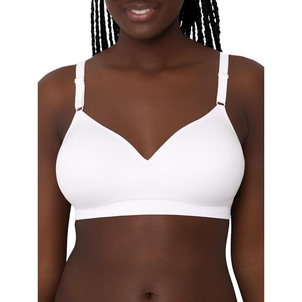 imageFruit of the Loom Womens Seamless WireFree PushUp Bra  Soft Comfortable ampamp SupportiveWhite