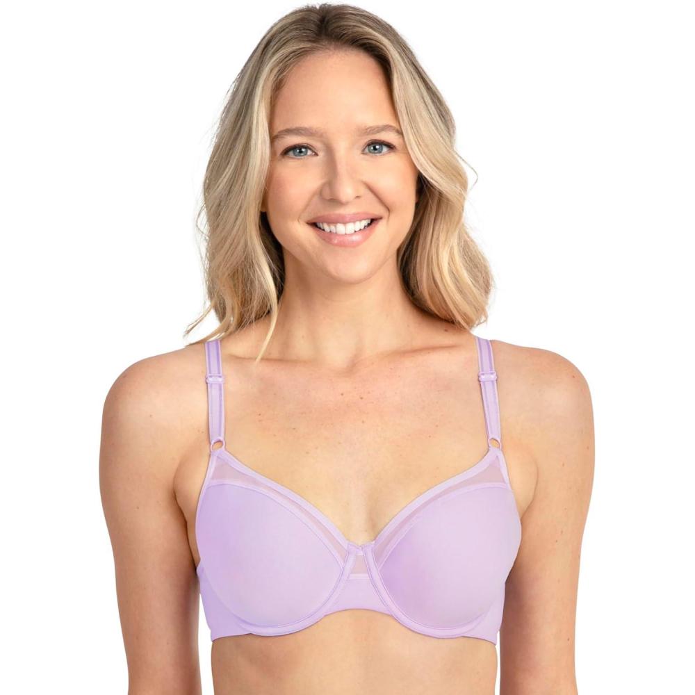 imageFruit of the Loom Womens Smooth Spacer TShirt Bra Breathable UltraSoft Flexible and Invisible Under TeesLilac Whisper