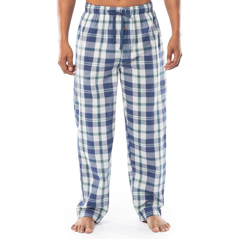 imageFruit of the Loom mens Broadcloth Woven Sleep Pajama PantBlue Plaid