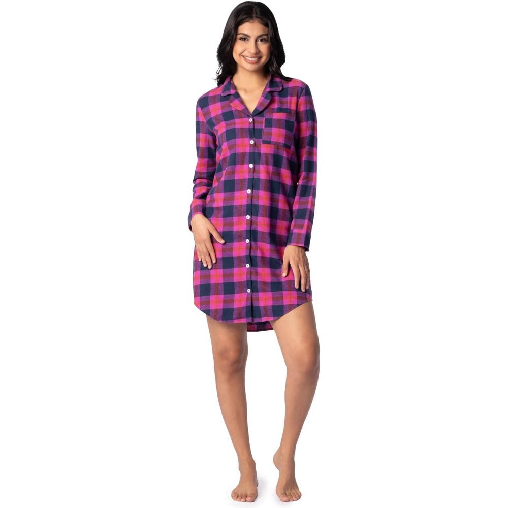 imageFruit of the Loom womens Flannel Sleep ShirtMulti Plaid