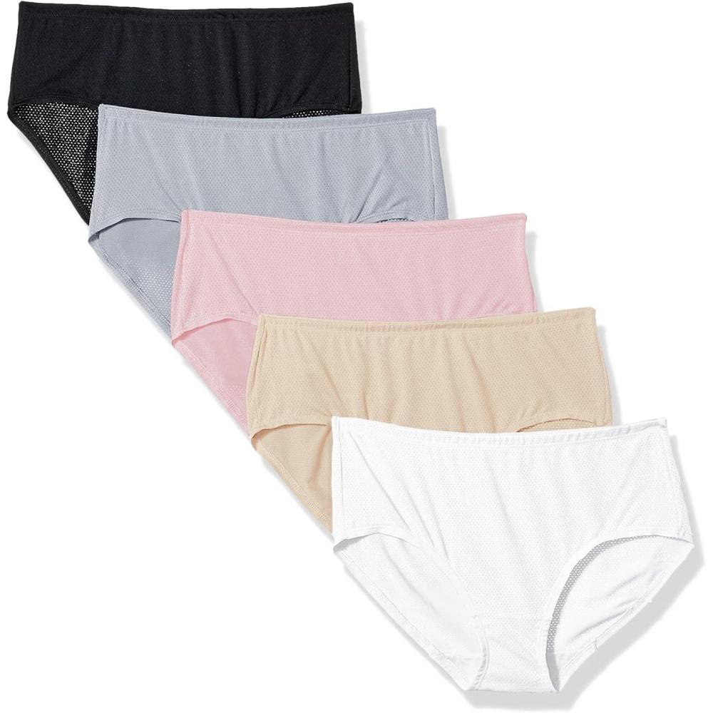 imageFruit of the Loom womens Women 5pk Premium Breathable Lowrise BriefAssorted