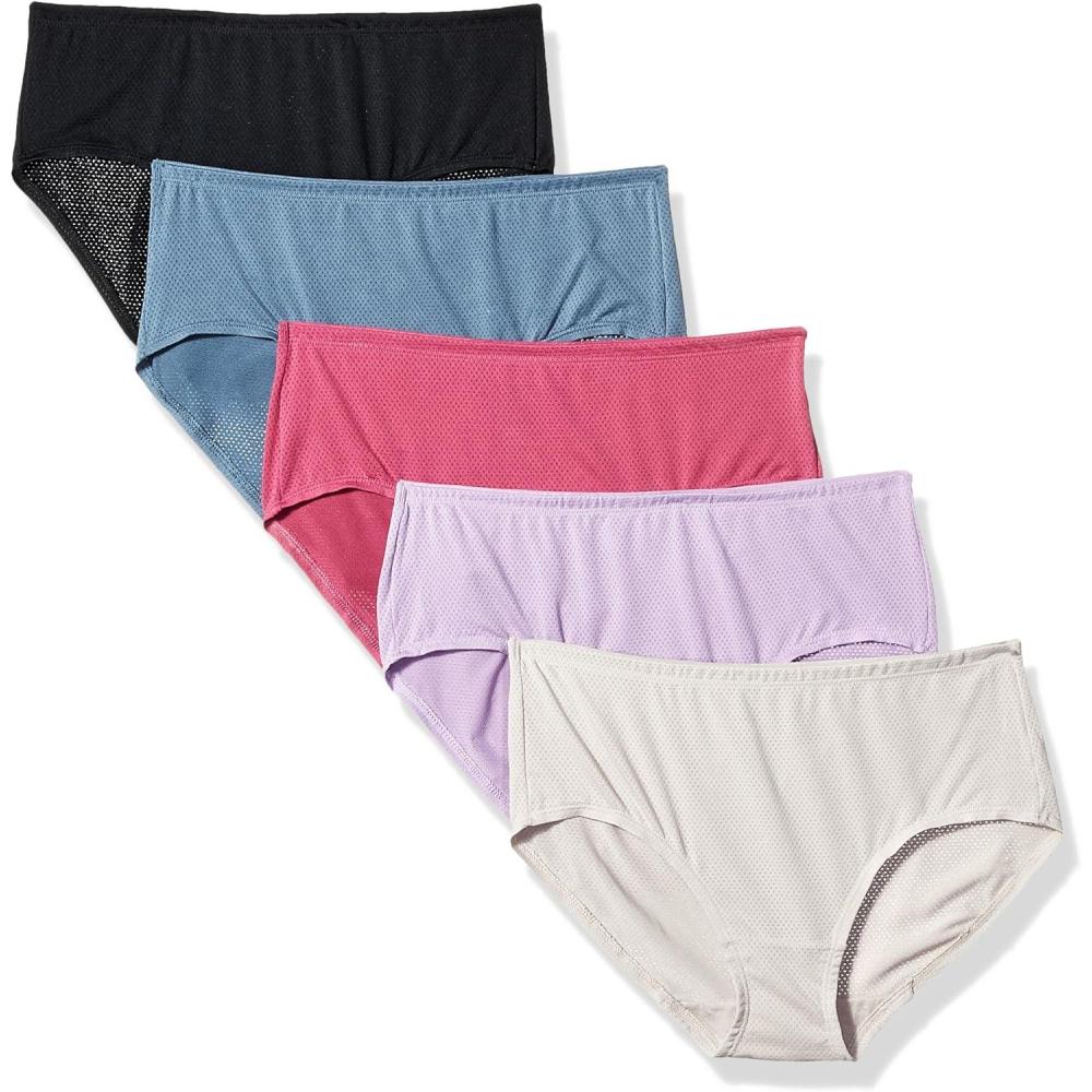 imageFruit of the Loom womens Women 5pk Premium Breathable Lowrise BriefFashion Assorted