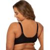 Fit For Me By Fruit of the Loom Women’s Plus Size Cotton Unlined Underwire Bra-Pinch-Free Straps – Side and Back Smoothing(Black Hue)