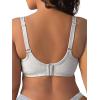 Fit For Me By Fruit of the Loom Women’s Plus Size Cotton Unlined Underwire Bra-Pinch-Free Straps – Side and Back Smoothing(Heather Grey)