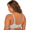 Fit For Me By Fruit of the Loom Women’s Plus Size Cotton Unlined Underwire Bra-Pinch-Free Straps – Side and Back Smoothing(Heather Grey)