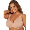 Fit For Me By Fruit of the Loom Women’s Plus Size Cotton Unlined Underwire Bra-Pinch-Free Straps – Side and Back Smoothing(Sand)