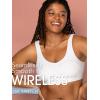 Fruit of The Loom Women’s 2-Pack Full Coverage Wireless Bra w/ Built In Pads – All Day Comfort(Lilac Whisper/White)