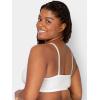 Fruit of The Loom Womens Spaghetti Strap Cotton Pullover Sports Bra Value Pack(Black/White/White/Heather Grey 4-pack)